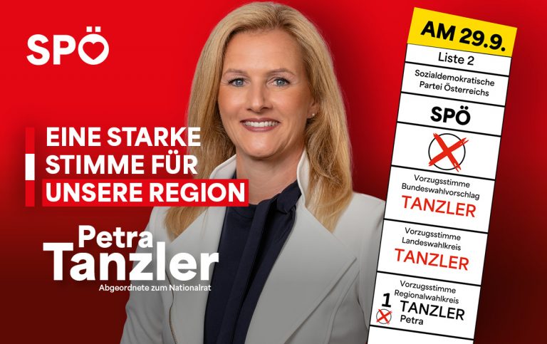 Vorzugsstimme Nationalrat 2024 SPÖ Petra Tanzler